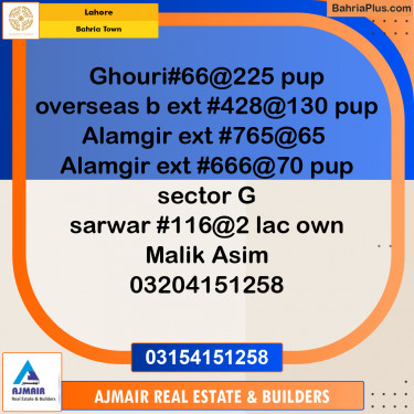 Residential Plot for Sale in Bahria Town, Lahore - (BP-300101)