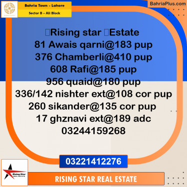 10 Marla Residential Plot for Sale in Sector B - Ali Block -  Bahria Town, Lahore - (BP-300217)