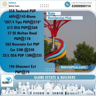 Residential Plot for Sale in Bahria Town, Lahore - (BP-300240)