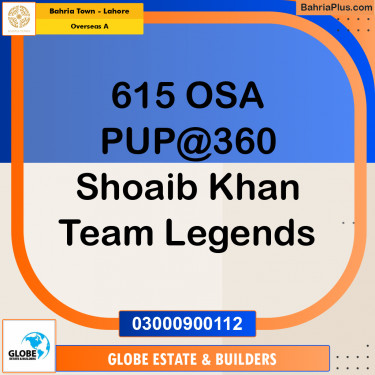 1 Kanal Residential Plot for Sale in Overseas A -  Bahria Town, Lahore - (BP-300292)