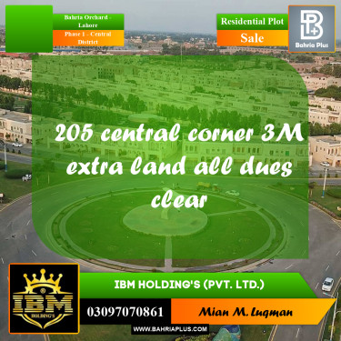 10 Marla Residential Plot for Sale in Phase 1 - Central District -  Bahria Orchard, Lahore - (BP-300308)