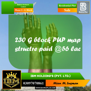 5 Marla Residential Plot for Sale in Phase 2 - G Block -  Bahria Orchard, Lahore - (BP-300354)