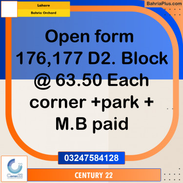 5 Marla Residential Plot for Sale in Bahria Orchard, Lahore - (BP-300359)