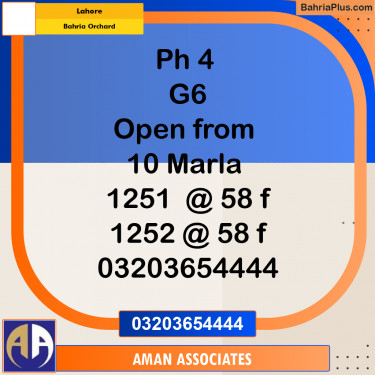 Residential Plot for Sale in Bahria Orchard, Lahore - (BP-300370)