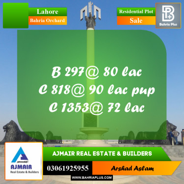 Residential Plot for Sale in Bahria Orchard, Lahore - (BP-300375)