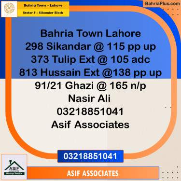 10 Marla Residential Plot for Sale in Sector F - Sikander Block -  Bahria Town, Lahore - (BP-300466)