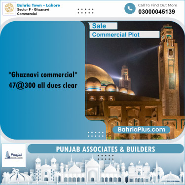 5 Marla Commercial Plot for Sale in Sector F - Ghaznavi Commercial -  Bahria Town, Lahore - (BP-300542)