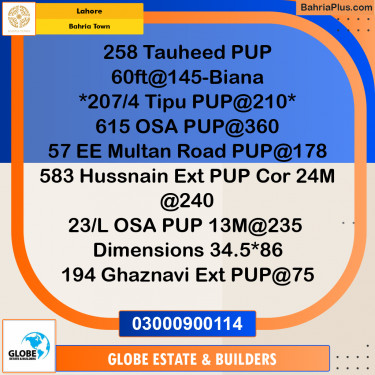 Residential Plot for Sale in Bahria Town, Lahore - (BP-300588)