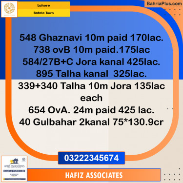 Residential Plot for Sale in Bahria Town, Lahore - (BP-300739)