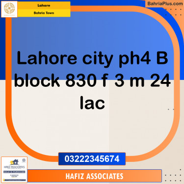 Residential Plot for Sale in Bahria Town, Lahore - (BP-300742)