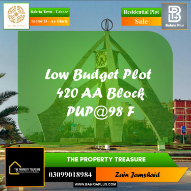 Residential Plot for Sale in Sector D - AA Block -  Bahria Town, Lahore - (BP-301074)