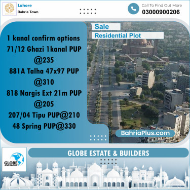 Residential Plot for Sale in Bahria Town, Lahore - (BP-301075)