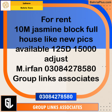 Residential House for Rent in Bahria Town, Lahore - (BP-301135)