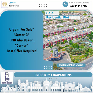 Residential Plot for Sale in Bahria Town, Lahore - (BP-301144)