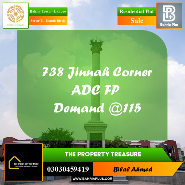 5 Marla Residential Plot for Sale in Sector E - Jinnah Block -  Bahria Town, Lahore - (BP-301172)