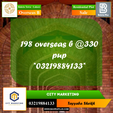 1 Kanal Residential Plot for Sale in Overseas B -  Bahria Town, Lahore - (BP-301263)