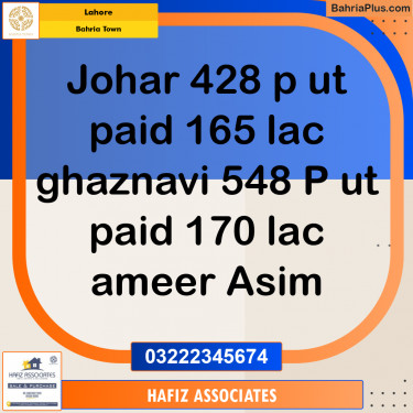 Residential Plot for Sale in Bahria Town, Lahore - (BP-301353)