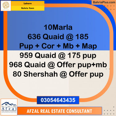 Residential Plot for Sale in Bahria Town, Lahore - (BP-301398)