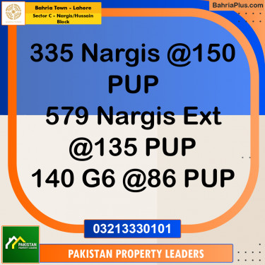 10 Marla Residential Plot for Sale in Sector C - Nargis/Hussain Block -  Bahria Town, Lahore - (BP-301419)