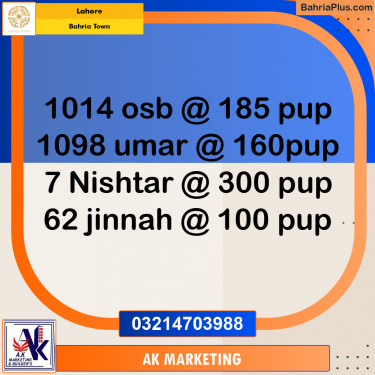 Residential Plot for Sale in Bahria Town, Lahore - (BP-301492)