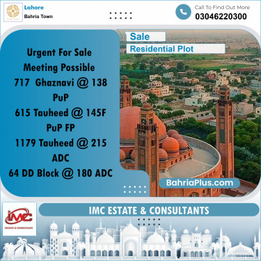 Residential Plot for Sale in Bahria Town, Lahore - (BP-301523)