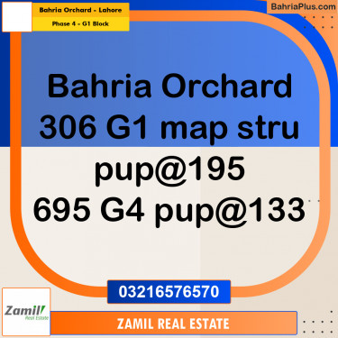 20 Marla Residential Plot for Sale in Phase 4 - G1 Block -  Bahria Orchard, Lahore - (BP-301913)