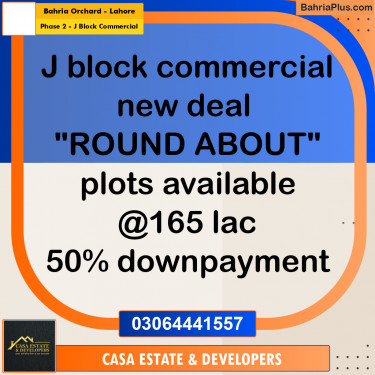 5 Marla Commercial Plot for Sale in Phase 2 - J Block Commercial -  Bahria Orchard, Lahore - (BP-301970)