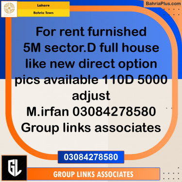 Residential House for Rent in Bahria Town, Lahore - (BP-302042)