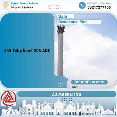 10 Marla Residential Plot for Sale in Sector C - Tulip Block -  Bahria Town, Lahore - (BP-302103)