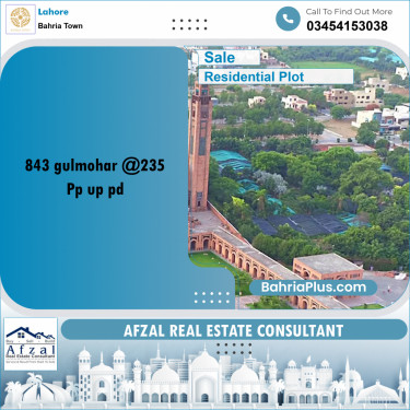 Residential Plot for Sale in Bahria Town, Lahore - (BP-302124)