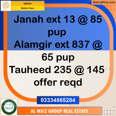 Residential Plot for Sale in Bahria Town, Lahore - (BP-302160)