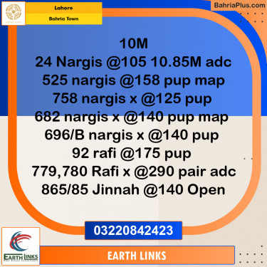 Residential Plot for Sale in Bahria Town, Lahore - (BP-302349)