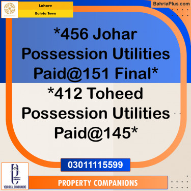 Residential Plot for Sale in Bahria Town, Lahore - (BP-302365)