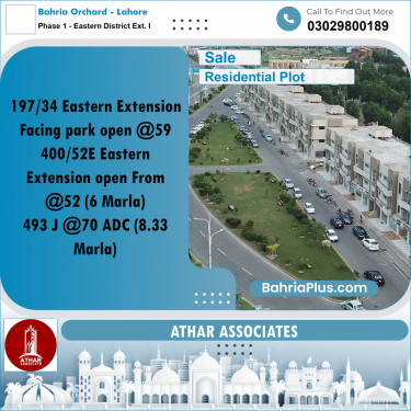 5 Marla Residential Plot for Sale in Phase 1 - Eastern District Ext. I -  Bahria Orchard, Lahore - (BP-302438)