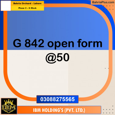 5 Marla Residential Plot for Sale in Phase 2 - G Block -  Bahria Orchard, Lahore - (BP-302507)