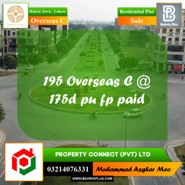 10 Marla Residential Plot for Sale in Overseas C -  Bahria Town, Lahore - (BP-302534)
