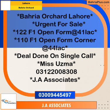 Residential Plot for Sale in Bahria Orchard, Lahore - (BP-302540)