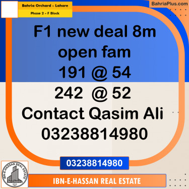 8 Marla Residential Plot for Sale in Phase 2 - F Block -  Bahria Orchard, Lahore - (BP-302637)