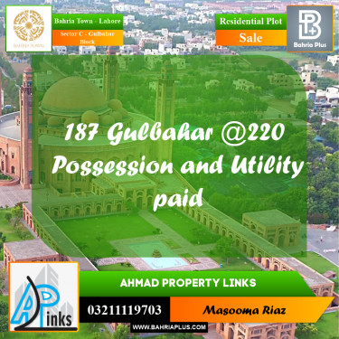 10 Marla Residential Plot for Sale in Sector C - Gulbahar Block -  Bahria Town, Lahore - (BP-302868)