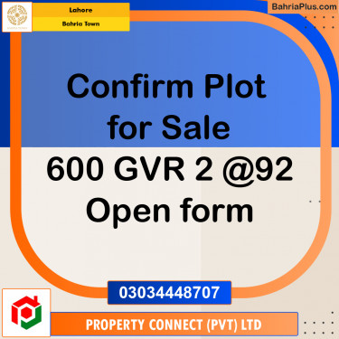 Residential Plot for Sale in Bahria Town, Lahore - (BP-303126)