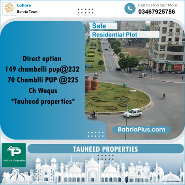 10 Marla Residential Plot for Sale in Bahria Town, Lahore - (BP-303140)