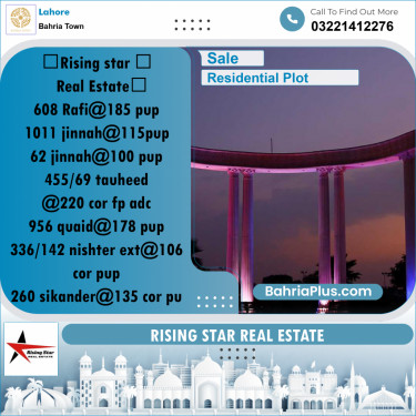 Residential Plot for Sale in Bahria Town, Lahore - (BP-303330)