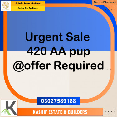 5 Marla Residential Plot for Sale in Sector D - AA Block -  Bahria Town, Lahore - (BP-303370)