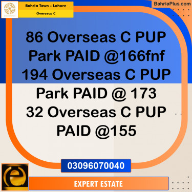 10 Marla Residential Plot for Sale in Overseas C -  Bahria Town, Lahore - (BP-303371)