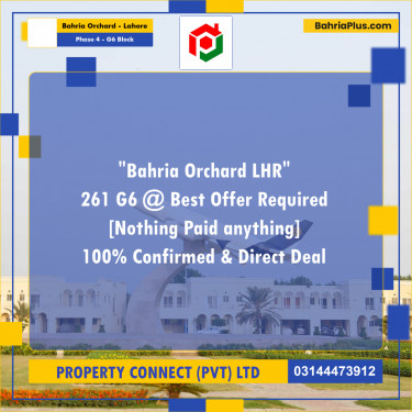 10 Marla Residential Plot for Sale in Phase 4 - G6 Block -  Bahria Orchard, Lahore - (BP-303374)