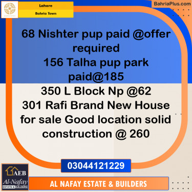 Residential Plot for Sale in Bahria Town, Lahore - (BP-303392)