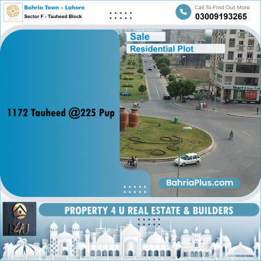 1 Kanal Residential Plot for Sale in Sector F - Tauheed Block -  Bahria Town, Lahore - (BP-303513)