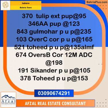 Residential Plot for Sale in Bahria Town, Lahore - (BP-303521)
