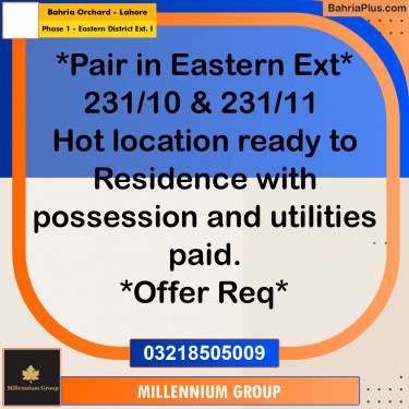 5 Marla Residential Plot for Sale in Phase 1 - Eastern District Ext. I -  Bahria Orchard, Lahore - (BP-303543)