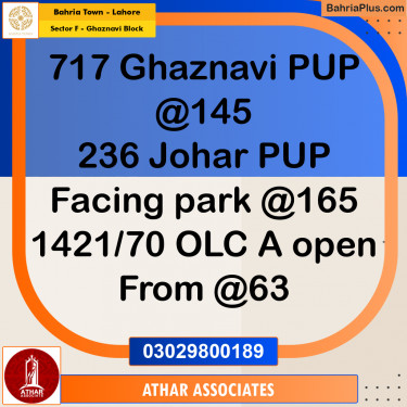 10 Marla Residential Plot for Sale in Sector F - Ghaznavi Block -  Bahria Town, Lahore - (BP-303561)
